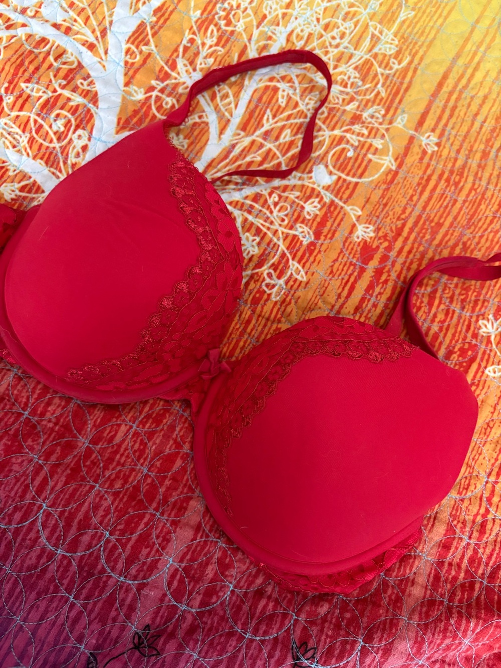Victoria's Secret Red Lace Push-Up Bra